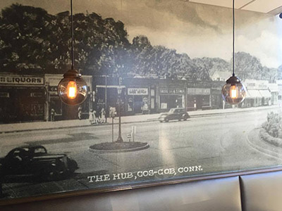The hub vinyl signage